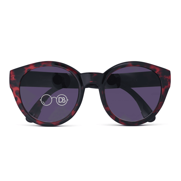 DebSpecs Hidden Inner Bifocal Sunglass Readers ef8918bf Red Tortoise front folded view