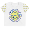 Worry, Don't Be Happy Crop Tee (White) - Lolita Collective