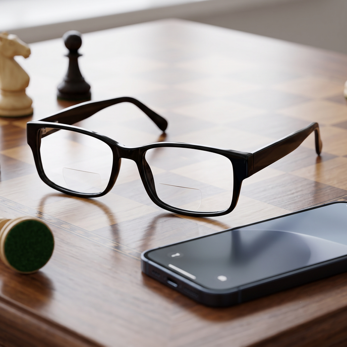DebSpecs billions black bifocal product shot eyewear