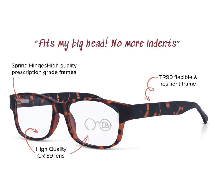 DebSpecs Big Guy no more indents eyewear