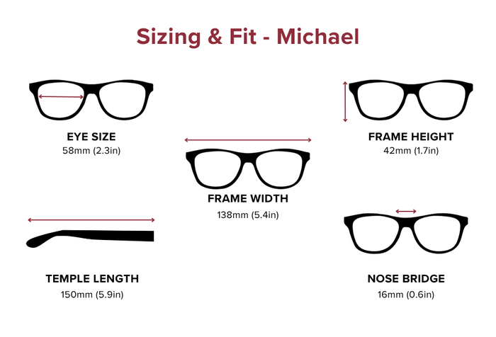 DebSpecs Large-size eyewear fit guide Michael